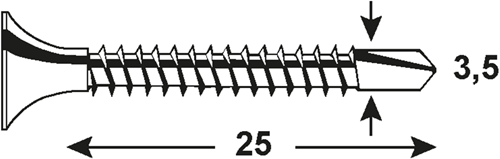 Vis à plâtre autoperceuse Connex 3,5x25 500pcs pour - kk3160010