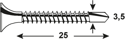Vis à plâtre autoperceuse Connex 3,5x25 500pcs pour - kk3160010