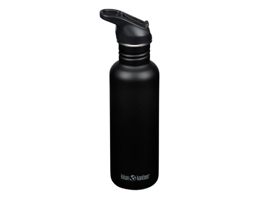 Bouteille de consommation de Klean Kanteen - Classique - Casquette de sport avec flip - noir - 800 ml