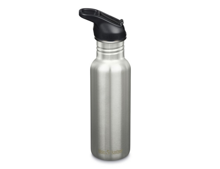Bouteille de boisson Klean Kanteen - Classic étroite - Sportdop avec flip - Brossed Inoxydless - 532 ml