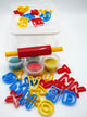 Createk Kleiset avec la forme alphabet et 4 pots d'argile