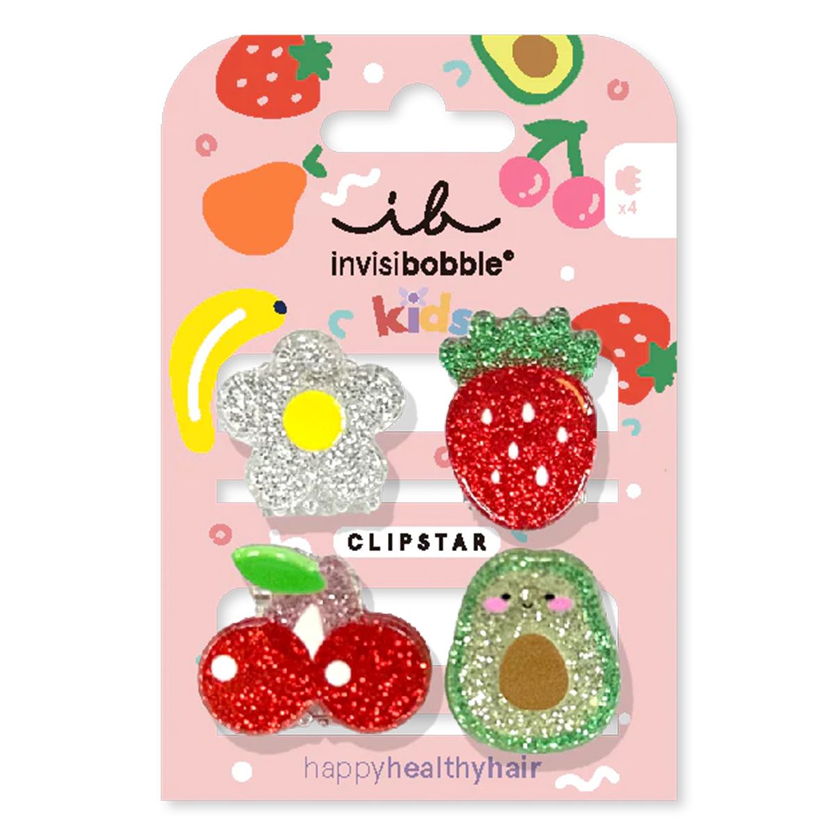 Invisibobble clipstar enfants frutti amusant 4pcs.