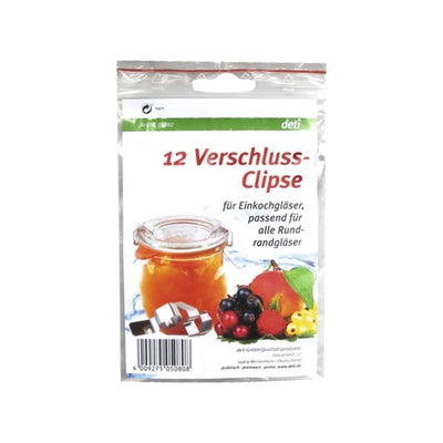 Pinces Weck Deti en acier inoxydable, sachet de 12 pièces