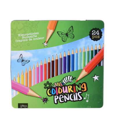Crayons de couleur en boîte 24 pièces