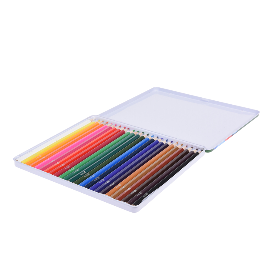 Crayons de couleur en boîte 24 pièces