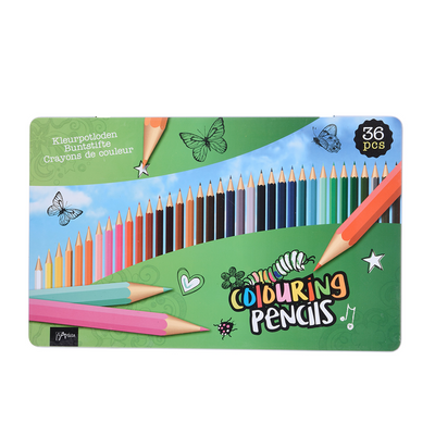 Crayons de couleur en boîte 36 pièces