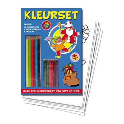 Van der Doelen Sinterklaas ensemble avec des couleurs de coloration et des fluage