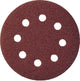 Patin de ponçage Klingspor avec fermeture velcro | verre 5 125 mm grain 120 | pour bois métal corindon | trou numéro 8 | 50 pièces - 89493 - 89493a