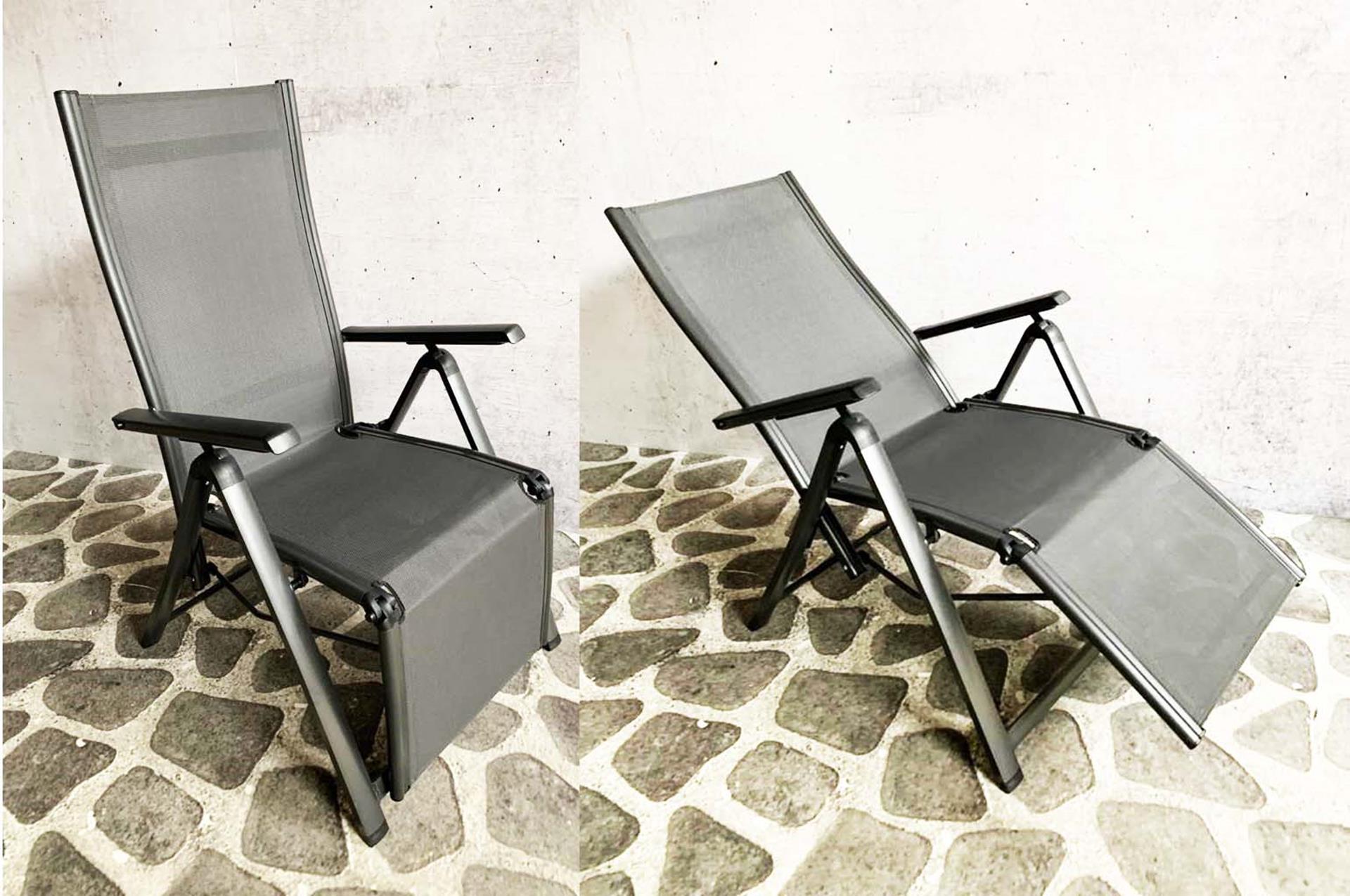 Sens levy relax chaise de jardin textilène