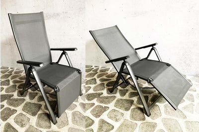 Sens levy relax chaise de jardin textilène