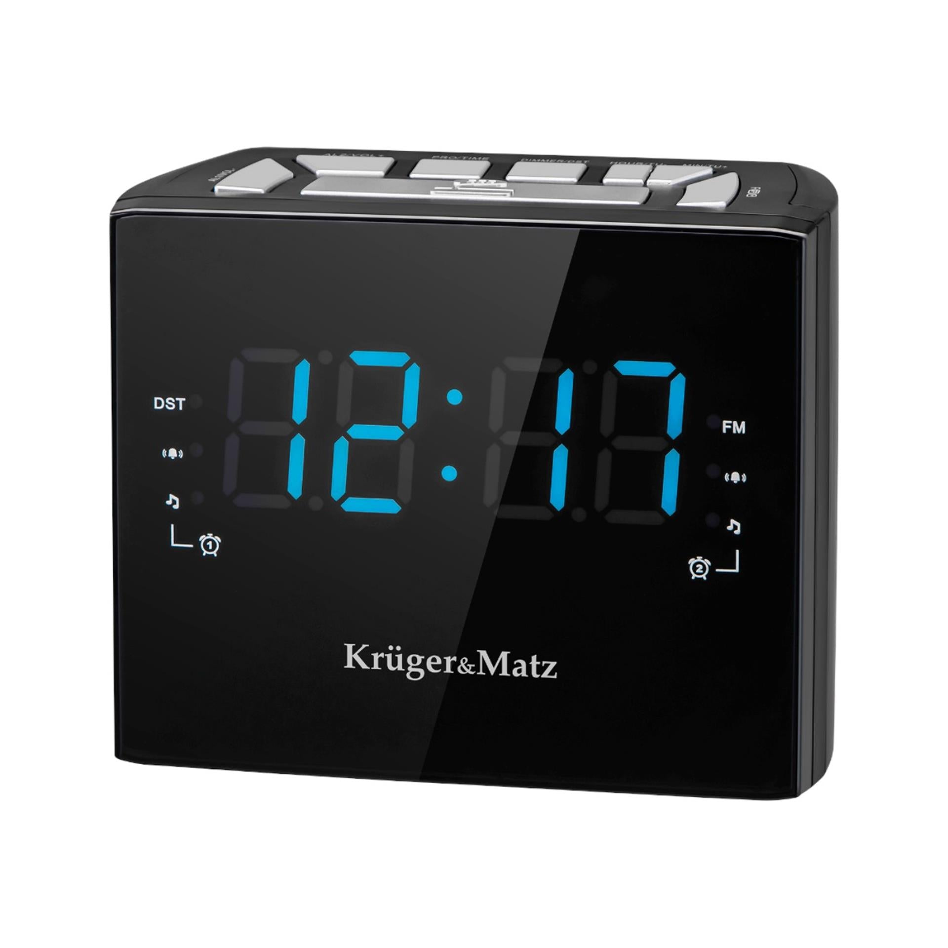 Kruger matz Radio-réveil fm kruger matz noir
