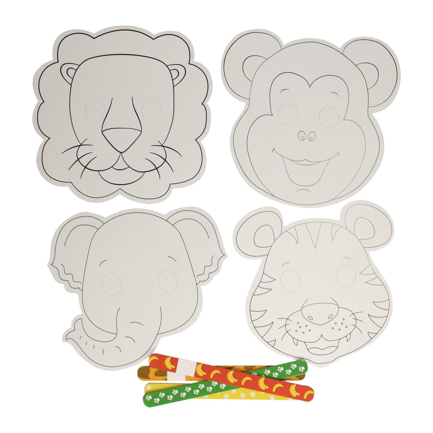 Couleur et faites vos propres masques - animaux, 4e.