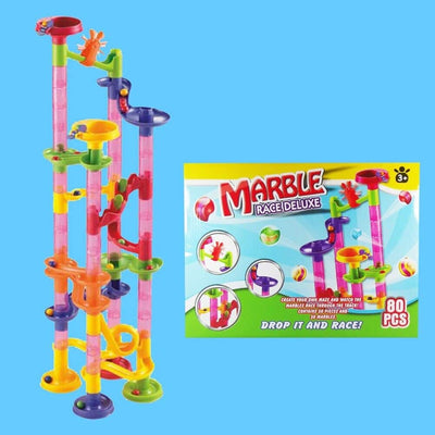 Playgo Knikkerbaan de Luxe, 80 parties, dont 30 billes