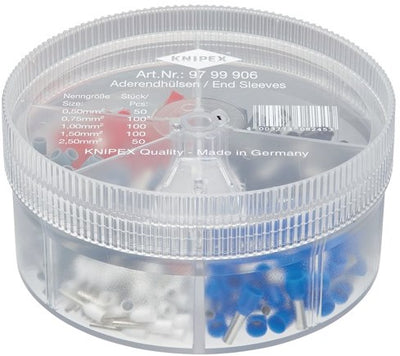 Boîte à virole Knipex | Boîte en plastique de 400 pièces 0,5-2,5 mm² | 1 pièce - 97 99 906 - 97 99 906