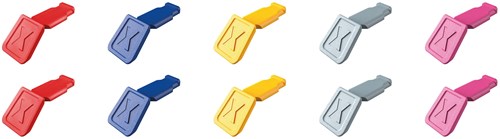 Clips de code couleur Knipex mélange de couleurs 1 | 10 pièces - 00 61 10 c v01