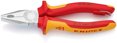 Pince universelle Knipex | longueur 180 mm | vestes multi-composants | vde chromé | 1 pièce - 03 06 180 t - 03 06 180 t