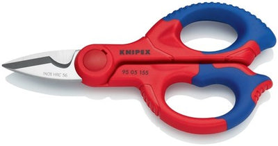 Bach Knipex Électriciens - Ciseaux Amts | longueur 155 mm Gaine bi-composant | 1 pièce - 95 05 155 sb - 95 05 155 sb