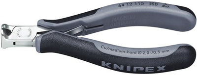 Knipex pince coupante électronique esd avec poignées multi-composants 115 mm - 6412115esd