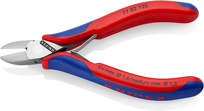 Pince coupante latérale pour l'électronique Knipex esd | longueur 130 mm | charnière percée | poignées multi-composants - 77 82 130