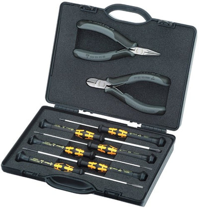 Mallette Knipex avec pince électronique pour travailler sur des composants électroniques - 002018esd