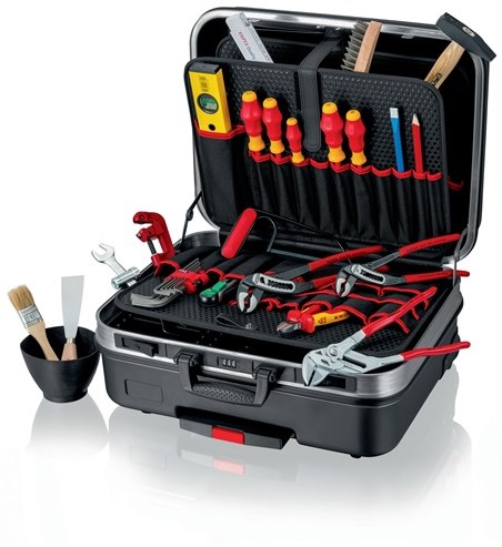 Gamme d'outils Knipex | 31 pièces | dans un étui rigide | pour installateurs sanitaires | 1 pièce - 00 21 06 hk s - 00 21 06 hk s
