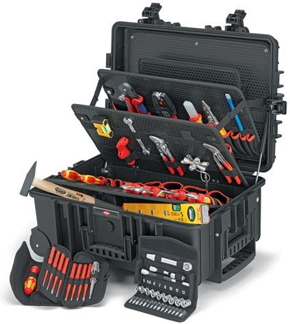 Mallette à outils Knipex | 63 pièces | étui en polypropylène résistant aux chocs | pour électriciens | 1 pièce - 00 21 37