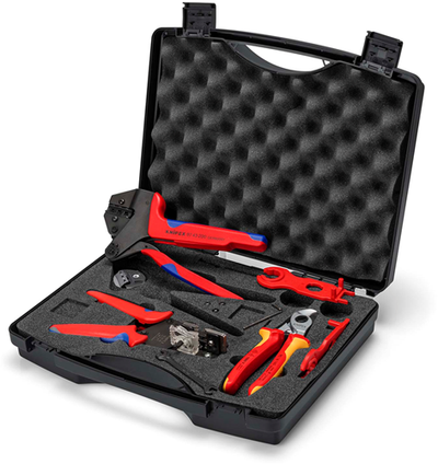 Mallette à outils Knipex pour le photovoltaïque | pour connecteurs solaires mc4 (multi-contact) | 7 pièces - 97 91 04 v01