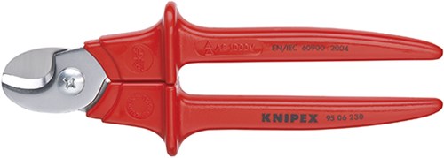 Coupe-câble Knipex isolé, recouvert de plastique, testé VDE 230 mm - 9506230