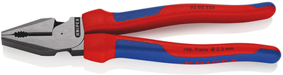 Pince universelle Knipex | poignées multi-composants | noir atramenté | longueur 225 mm | Carte libre-service blister - 02 02 225 sb