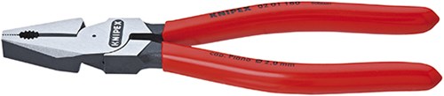 Knipex pince polyvalente noire atramentisée avec revêtement plastique 180 mm - 0201180