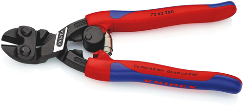 Pince coupante plate Knipex | longueur 200 mm | pour métaux mous et plastiques | poignées fines multi-composants - 72 62 200