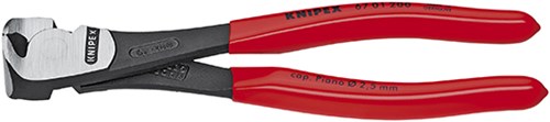Knipex pince coupante noire atramentisée avec revêtement plastique 160 mm - 6701160