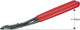 Pince coupante latérale Knipex, chromée, plastifiée, 250 mm - 7421250