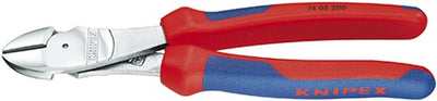 Knipex pince coupante latérale chromée avec poignées bi-matière 180 mm - 7405180