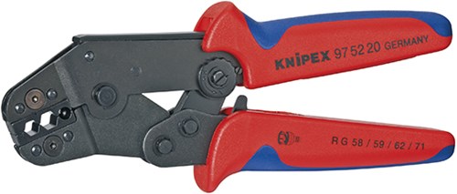 Pince à sertir Knipex design compact, brunie avec poignées multi-composants 195 mm - 975220