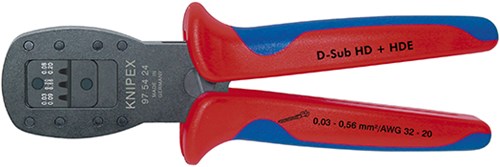 Knipex pince à sertir pour fiches miniatures brunies 190 mm - 975424