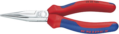 Knipex pince à bec long chromée avec poignées bi-matière 140 mm - 3025140