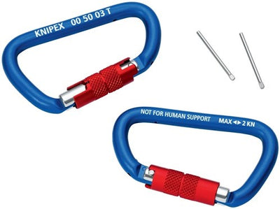 Carabine matérielle Knipex | longueur 81 mm | avec fermeture à vis | enduit bleu | 1 pièce - 00 50 03 t bk 00 50 03 t bk