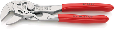 Pince mini-clé Knipex | longueur 125 mm | pince et clé en un | plastifié - 86 03 125 sb