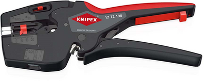Outil multifonction Knipex nexstrip® pour électriciens | revêtement en plastique antidérapant | longueur 190 mm - 12 72 190 sb