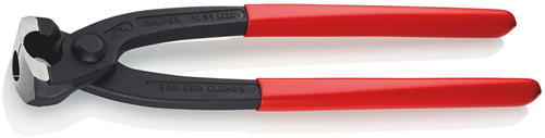 Pince serre-oreilles Knipex | longueur 220 mm | plastifié | noir atramenté - 10 99 i220 sb