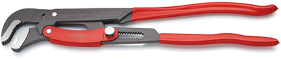 Clé à tube Knipex en forme de S | longueur 560 mm | réglage rapide | revêtement en poudre rouge - 83 61 020