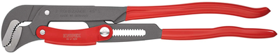 Clé à tube Knipex en forme de S | longueur 560 mm | réglage rapide | revêtement en poudre rouge - 83 61 020