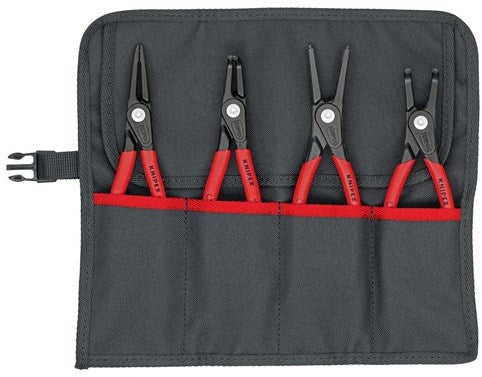 Jeu de pinces à circlips de précision Knipex | 4 pièces dans un sac en rouleau | 19-60 mm | 1 pièce - 00 19 57 v01 00 19 57 v01