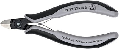 Knipex pince coupante latérale pour électronique de précision esd brunie 125 mm - 7912125esd