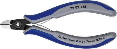 Pince coupante latérale pour électronique de précision Knipex brunie avec poignées multi-composants 125 mm - 7902125
