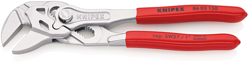 Pince à clé Knipex | longueur 150 mm | pince et clé en un | plastifié | chromé - 86 03 150 sb