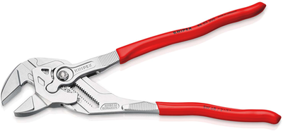 Pince à clé Knipex | longueur 300 mm | pince et clé en un | plastifié | chromé - 86 03 300 sb