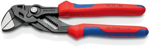 Pince à clé Knipex | longueur 180 mm phosphaté noir | portée 40 mm gaines multi-composants | 1 pièce - 86 02 180 - 86 02 180