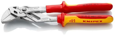 Pince à clé Knipex | longueur 250 mm envergure 46 mm | boîtiers multi-composants chromés | vde | 1 pièce - 86 06 250 - 86 06 250